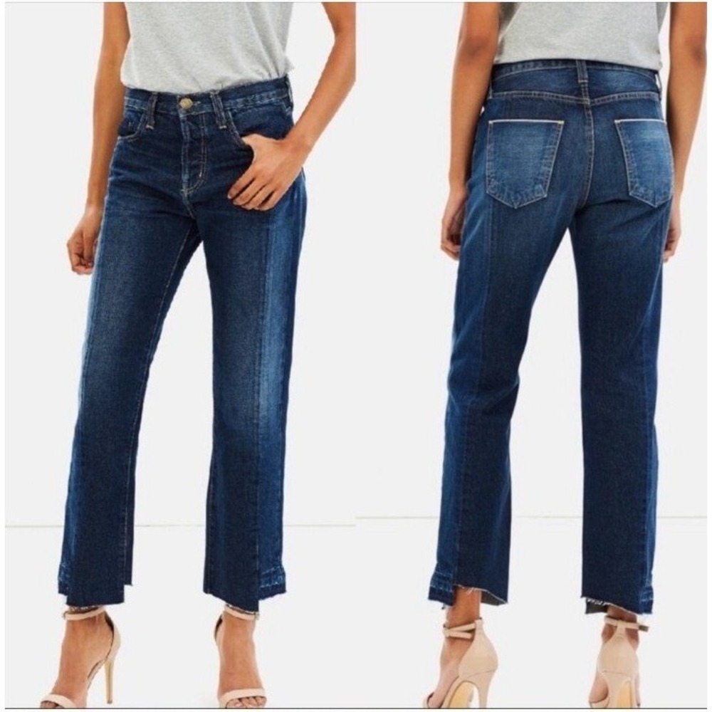 Current/Elliott Selvedge Uneven Seam Original Straight Jeans in Cassady size 26